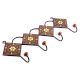 Brown And Yellow Tiny Flower Ceramic Tiles Hooks